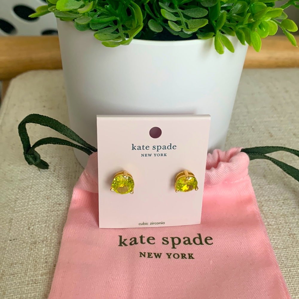 Kate Spade Rise & Shine “mint” stud more a Citrine Green color